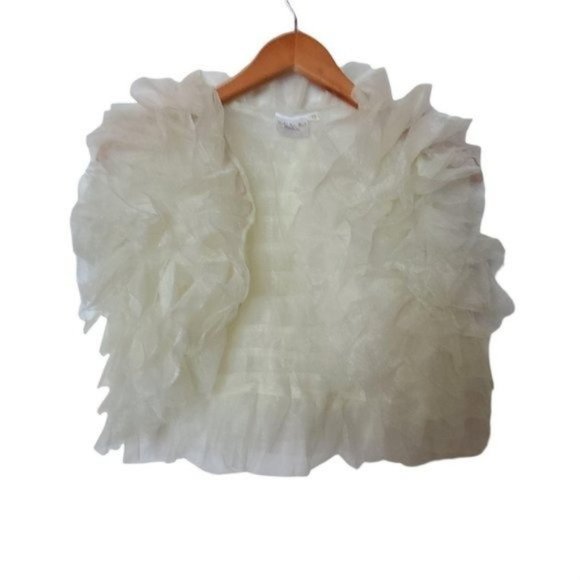 Ooh La La Couture‎ Champagne Ruffle Shrug 14 Years - Picture 5 of 5